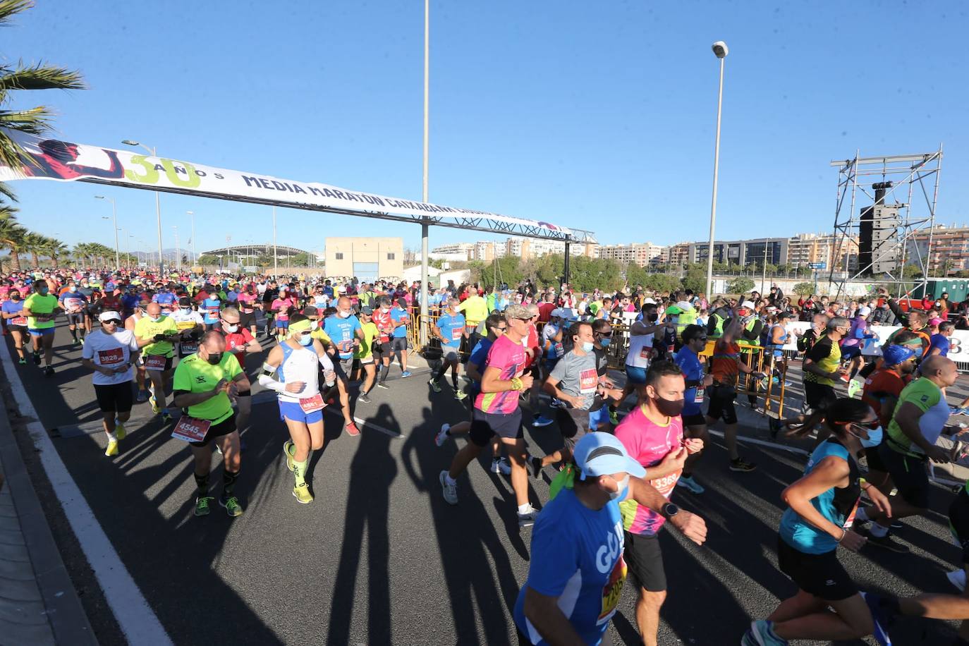 Almost 7,000 people participated in the Malaga half marathon on Sunday.