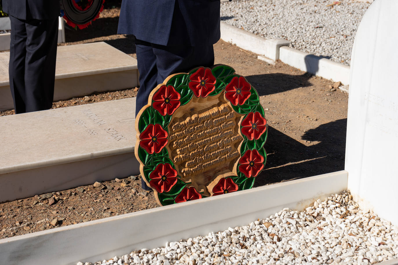 Wreaths were laid by the British consul and representatives of the Royal British Legion and the Royal Air Forces Association.