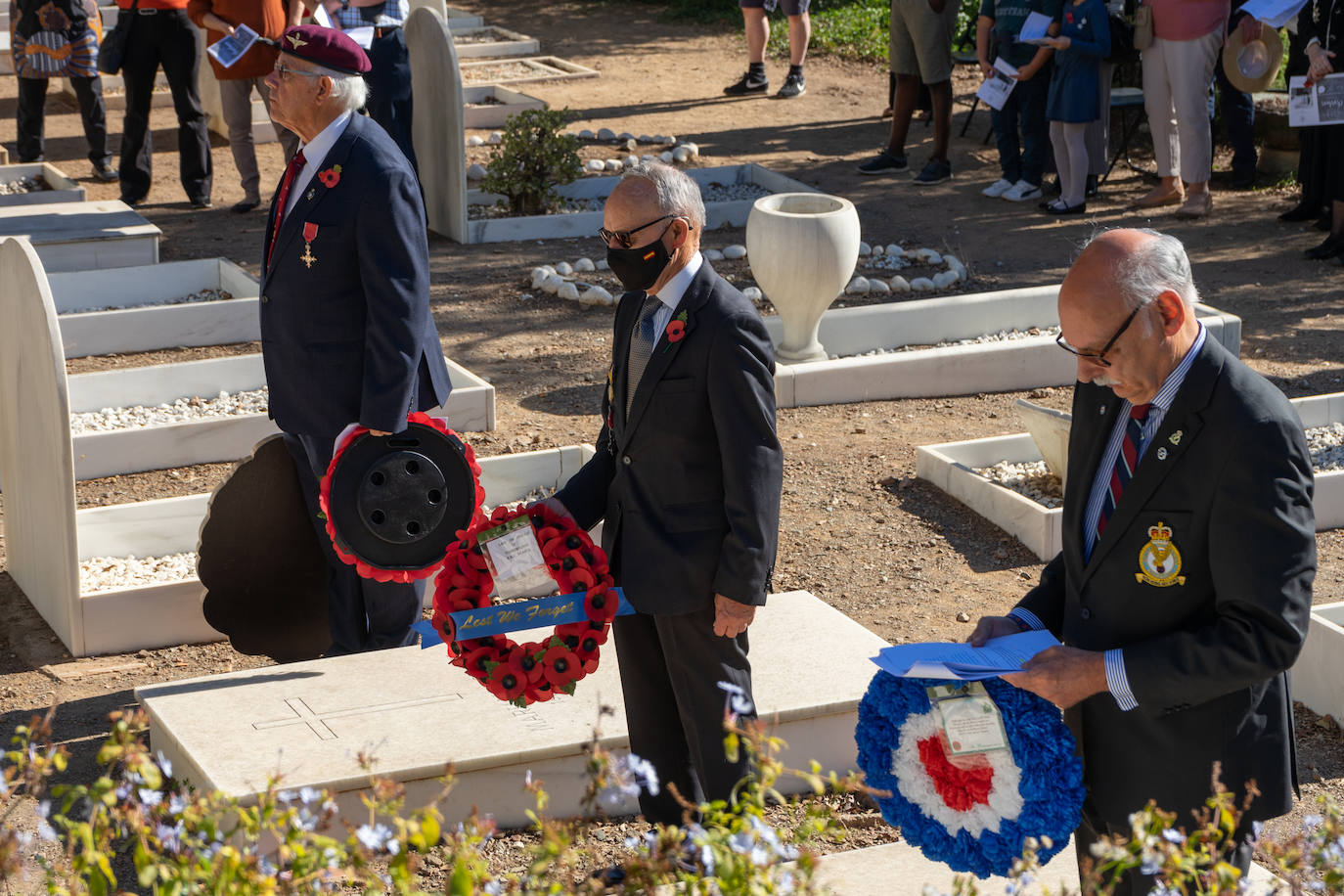 Wreaths were laid by the British consul and representatives of the Royal British Legion and the Royal Air Forces Association.