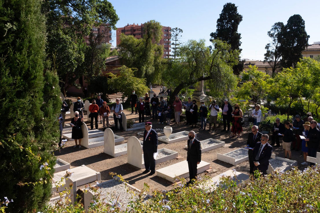 Wreaths were laid by the British consul and representatives of the Royal British Legion and the Royal Air Forces Association.