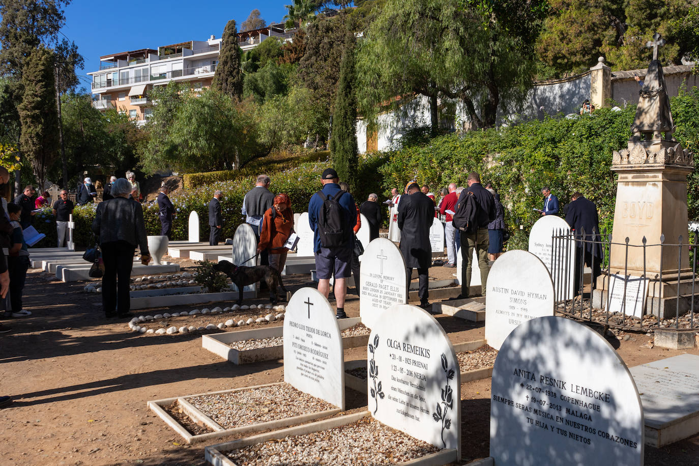 Wreaths were laid by the British consul and representatives of the Royal British Legion and the Royal Air Forces Association.