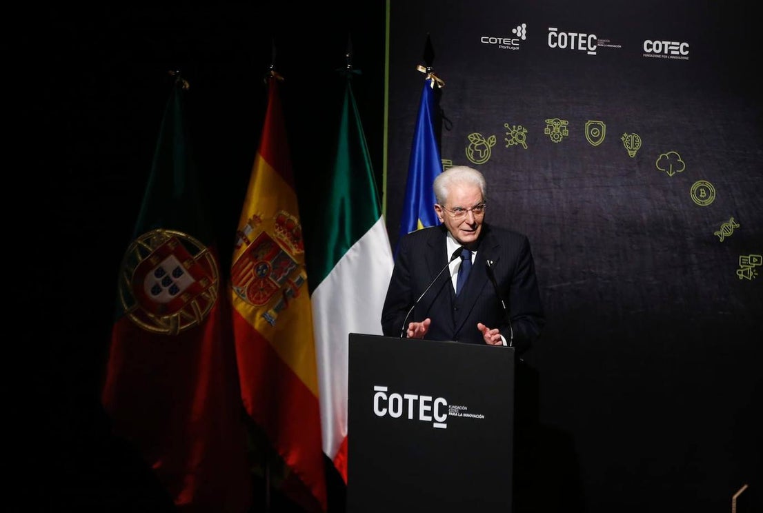 King Felipe attended the event alongside the presidents of Italy and Portugal.