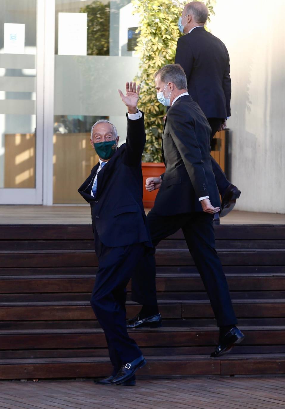 King Felipe attended the event alongside the presidents of Italy and Portugal.