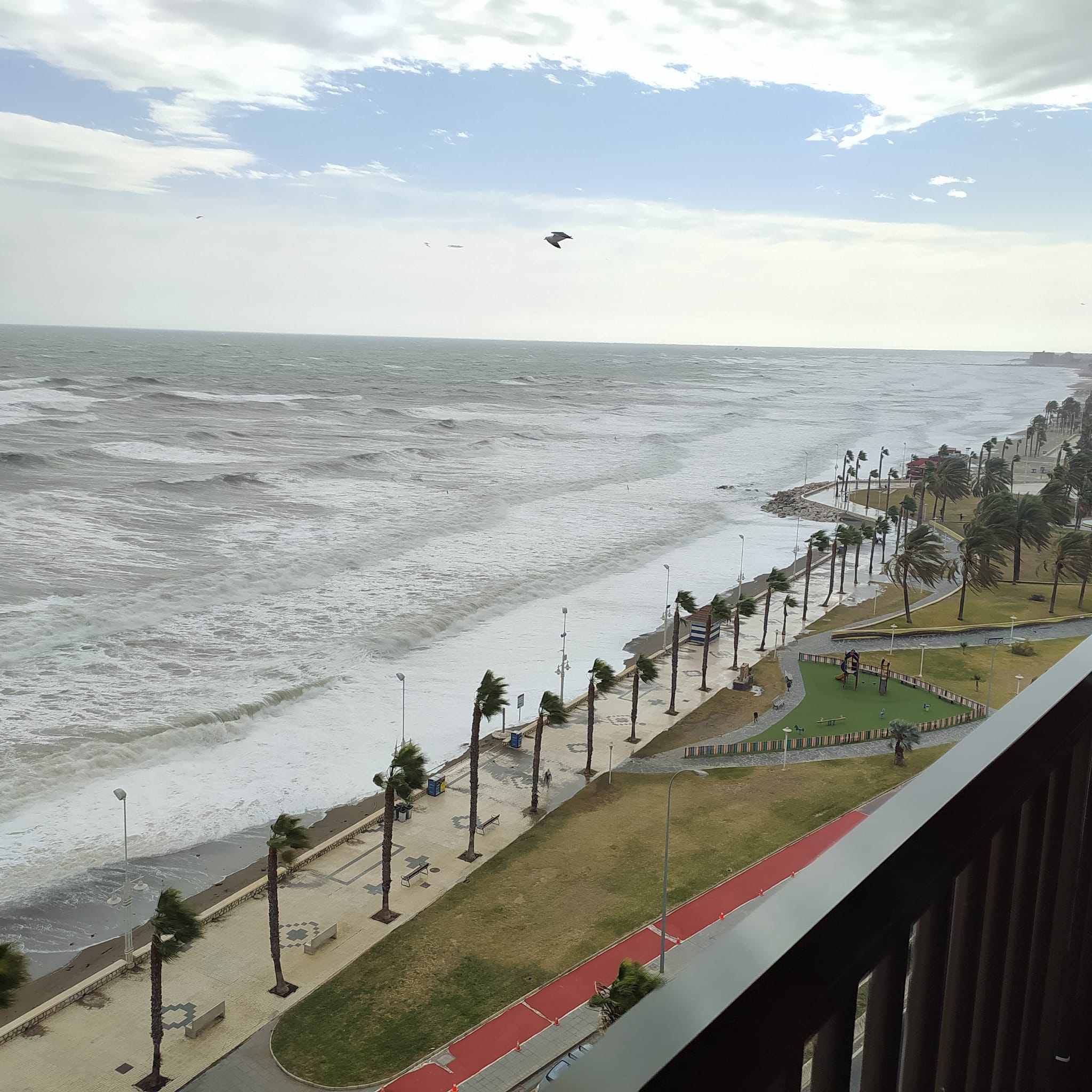 Two people were injured in Malaga province and a beach bar in Fuengirola was flattened. 