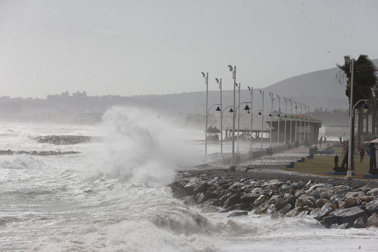 Two people were injured in Malaga province and a beach bar in Fuengirola was flattened. 