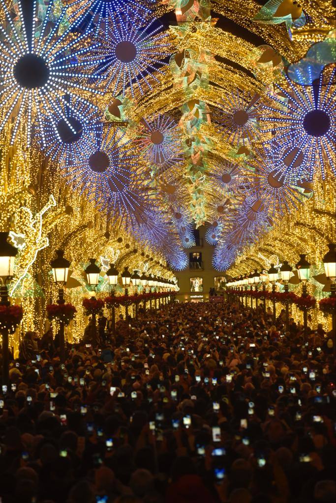 The festive spirit has arrived in the streets of the city of Malaga.