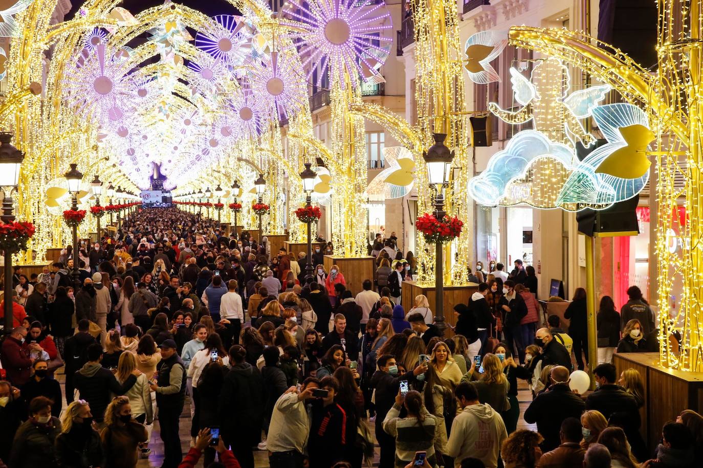 The festive spirit has arrived in the streets of the city of Malaga.