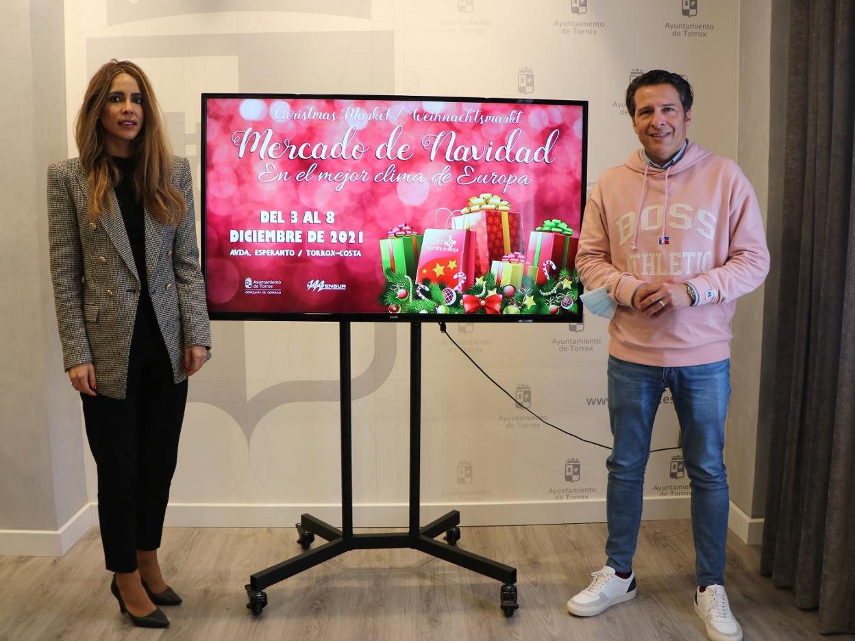 The mayor and local councillor at the launch of the market this week. 