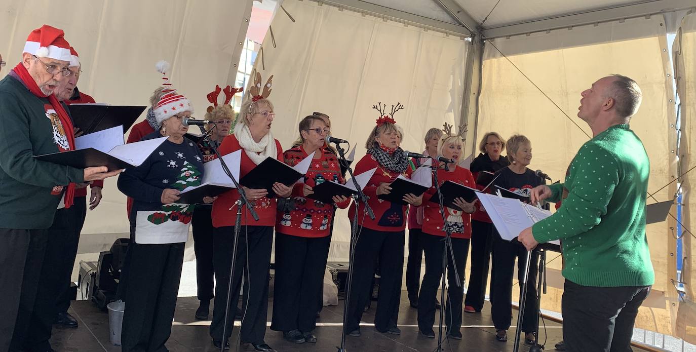Entertainment at the Torrox International Christmas market.