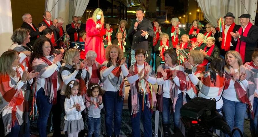 Entertainment at the Torrox International Christmas market.
