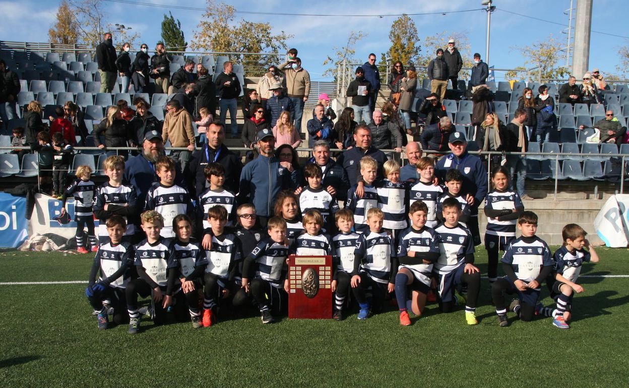 Marbella Rugby Club's under-10s, winners in their category. 