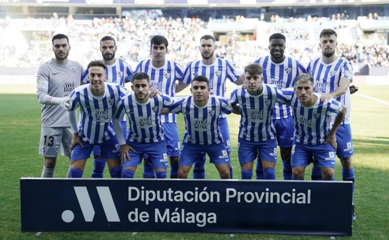 Malaga's starting eleven against SD Amorebieta. 