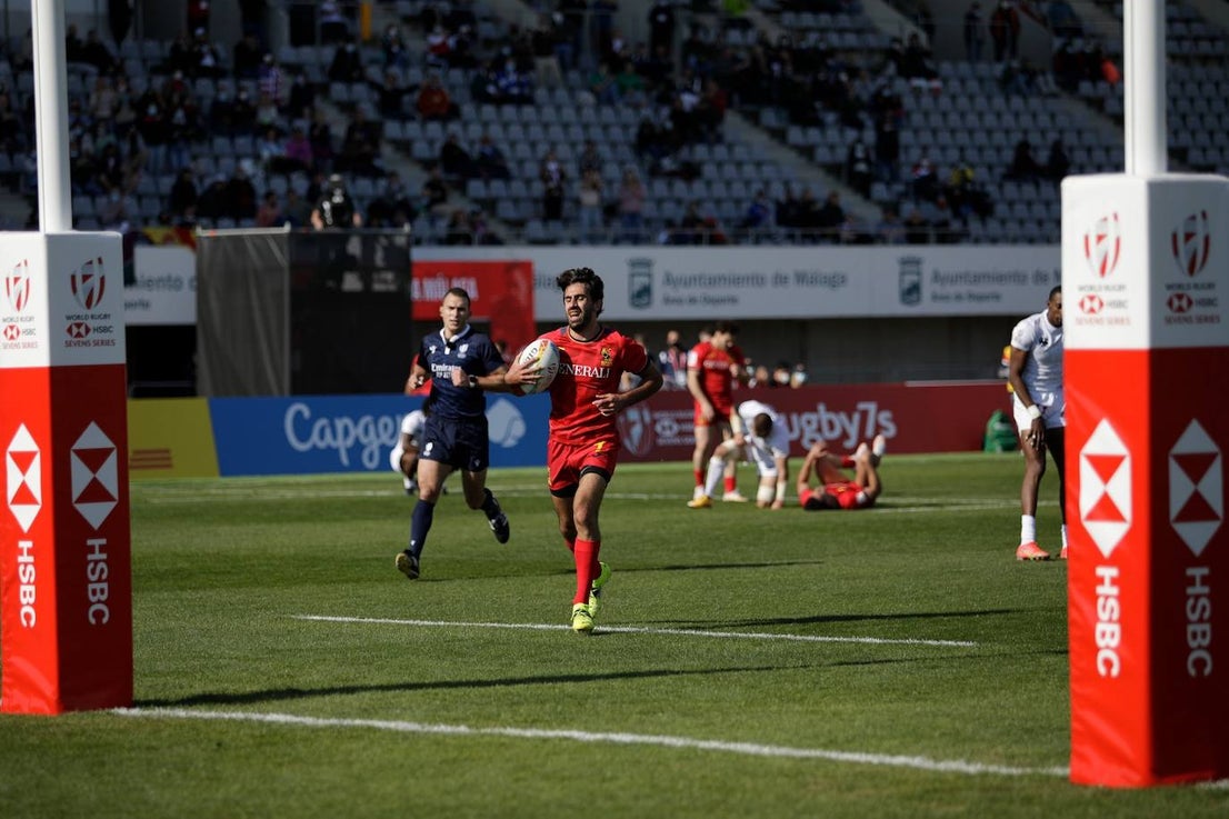 Nations compete in front of an international crowd at the Malaga athletics stadium