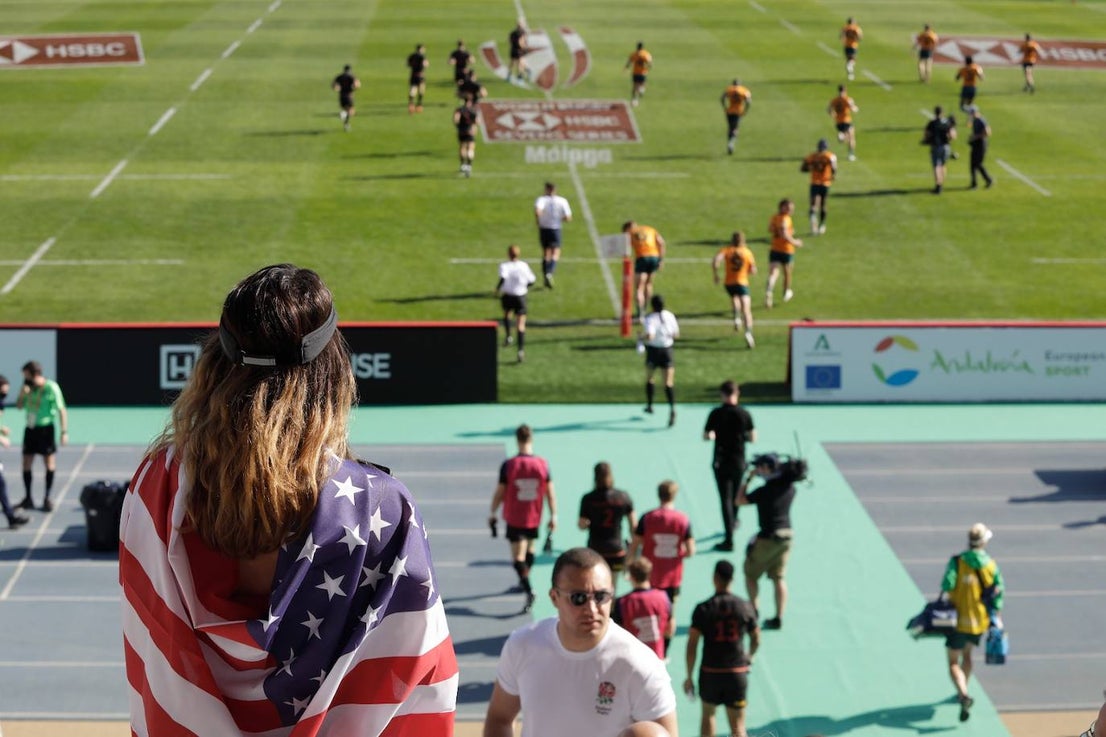Nations compete in front of an international crowd at the Malaga athletics stadium