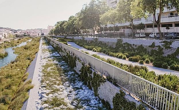 Computerised image of the future river park.