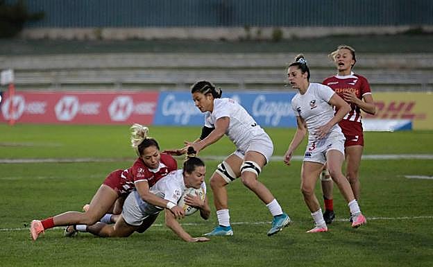 A moment during the Russia-US women's final.