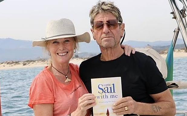 Wendy and Rory with the book that tells the incredible story of their once-in-a-lifetime nautical adventure. 