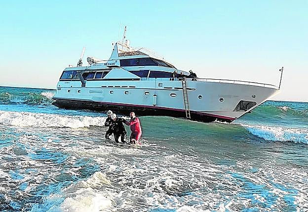  Family rescued as megayacht becomes stranded due to engine room fault