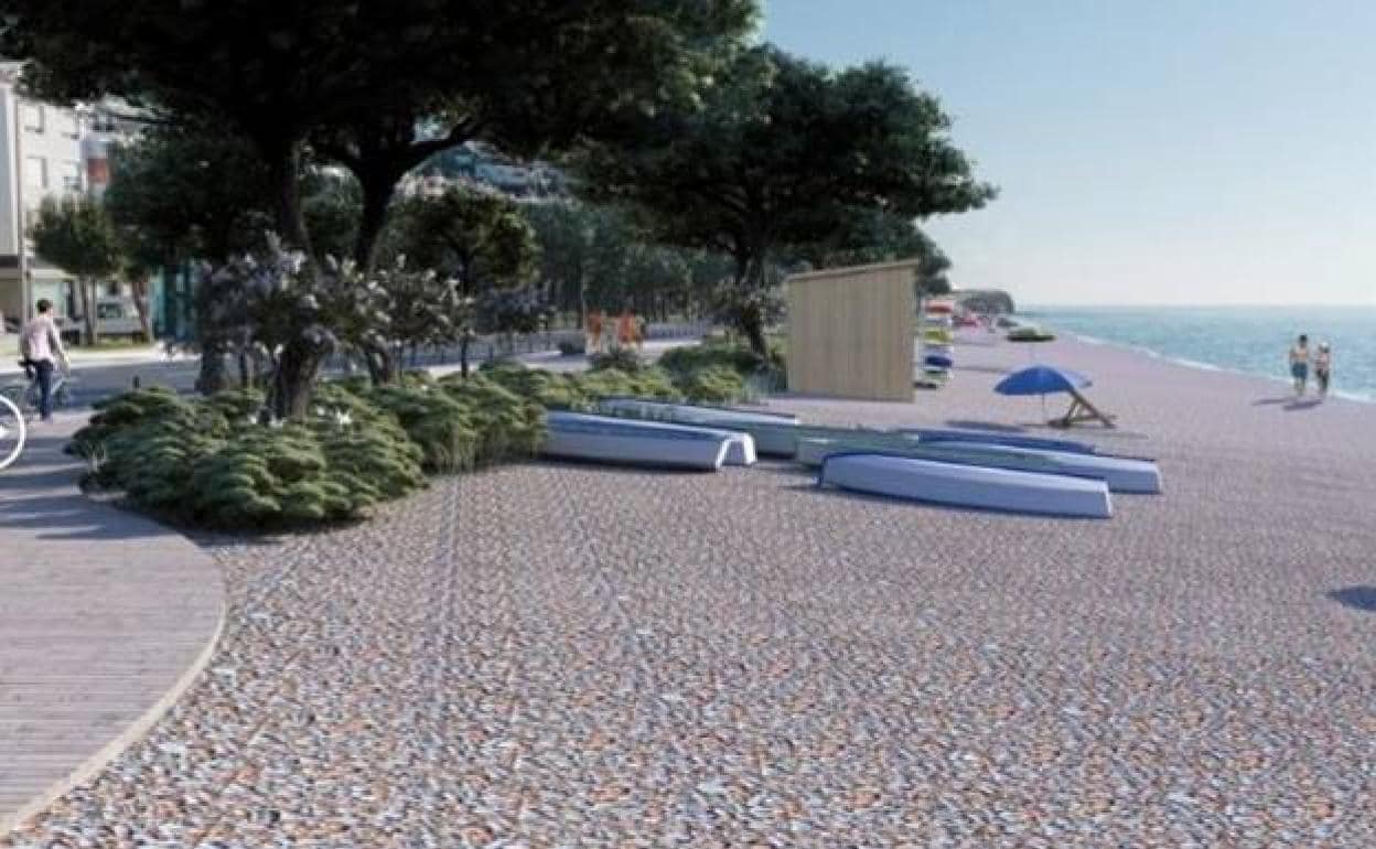 An image of what the beach will look like once the project is complete 