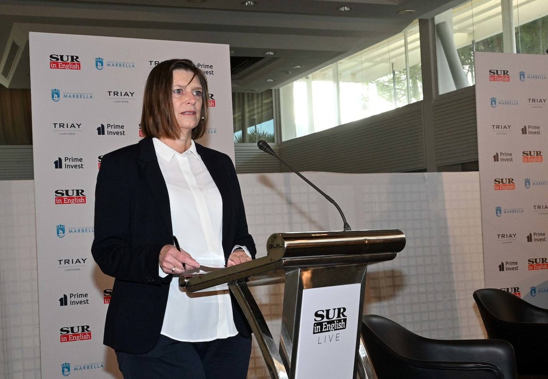 Representatives of Marbella town hall, Prime Invest, Triay Lawyers, and Iago Milet architecture studio at the event organised by SUR in English.