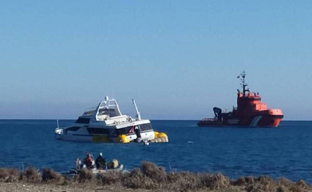 The megayacht was taken to Motril port over the weekend 