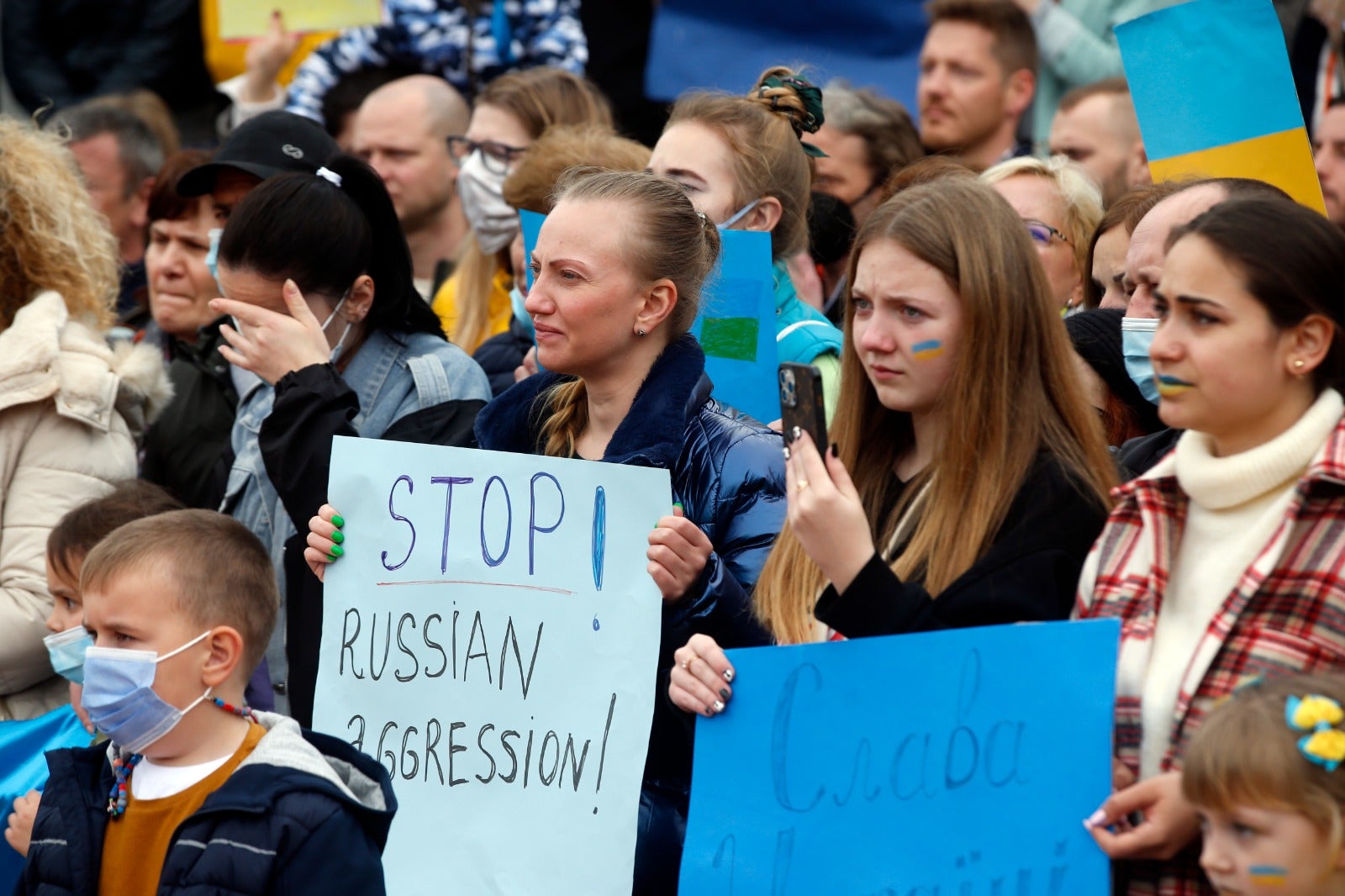 Demonstration in Malaga's Plaza de la Marina, this Sunday. 