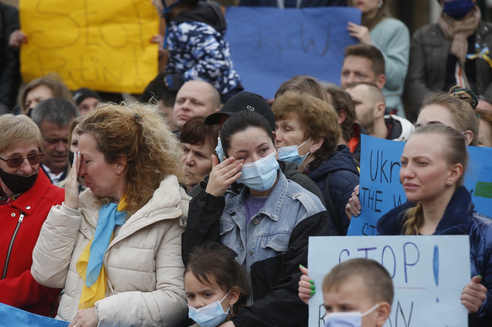 Demonstration in Malaga's Plaza de la Marina, this Sunday. 