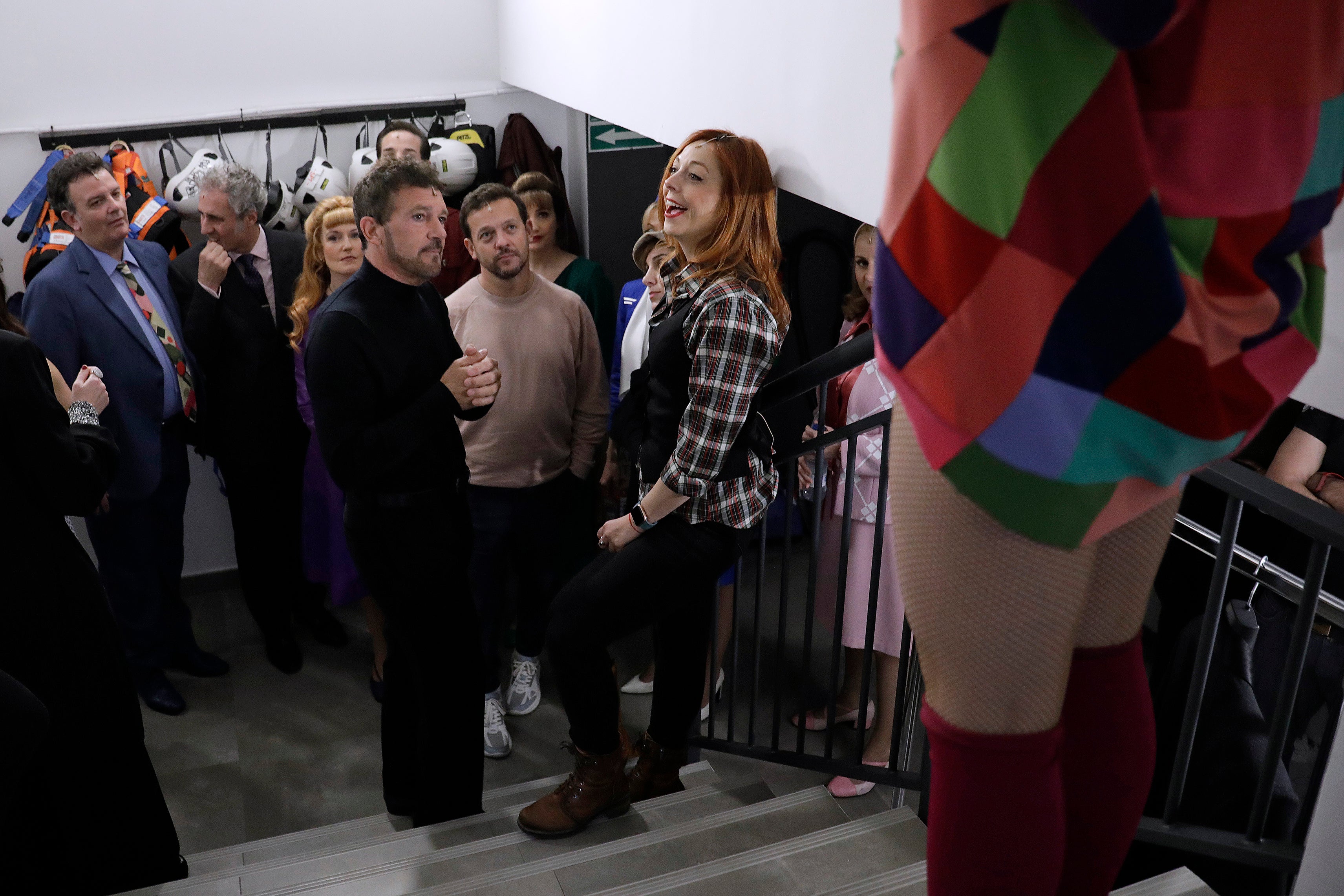 Behind the scenes at the Soho theatre as Antonio Banderas and the cast of Company prepare for a show.