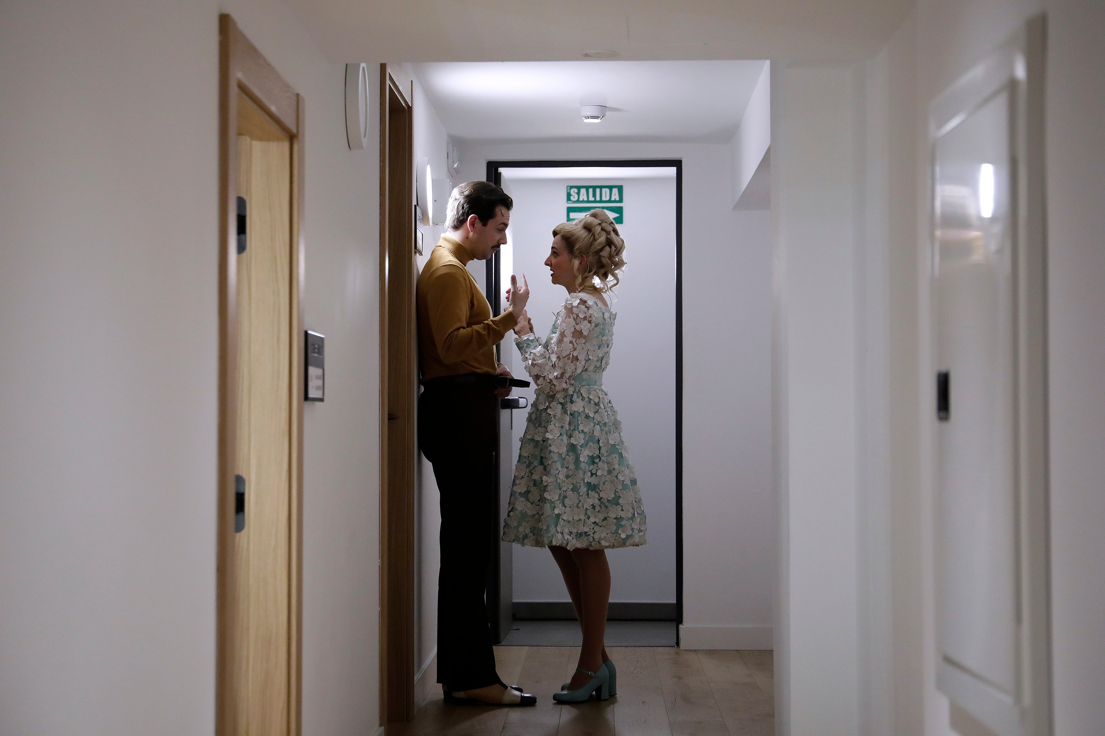 Behind the scenes at the Soho theatre as Antonio Banderas and the cast of Company prepare for a show.