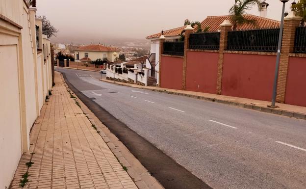 'Like orange snow': Torre del Mar this morning.