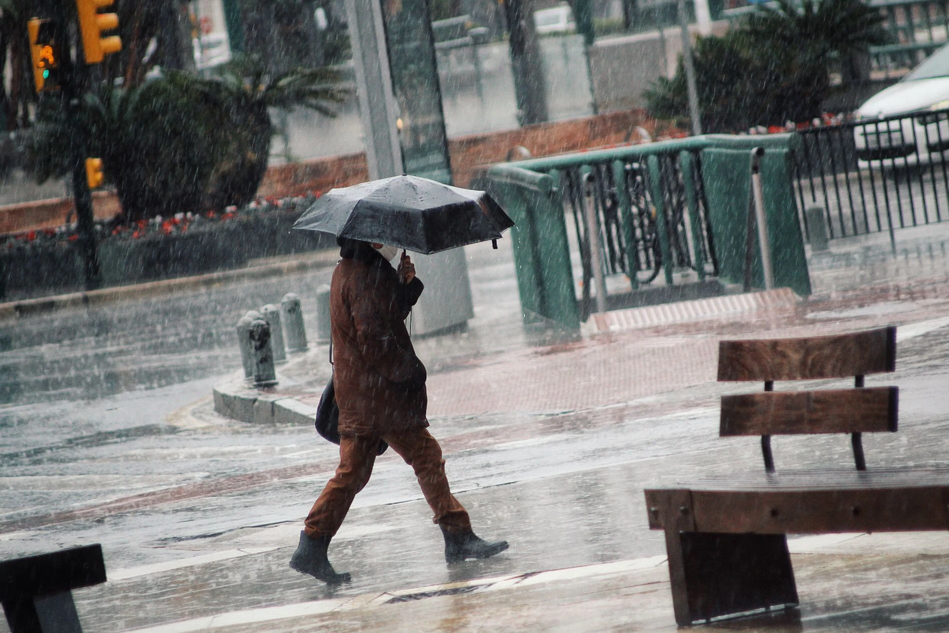 A significant amount of rain has fallen in the past two days. 