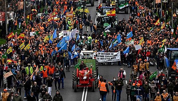 This was the biggest protest of its type in Madrid. 