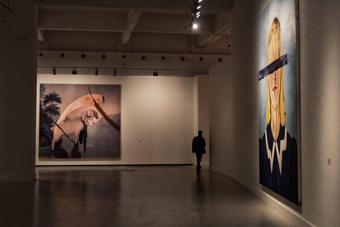 The North American artist recreates traditional Spanish paintings.