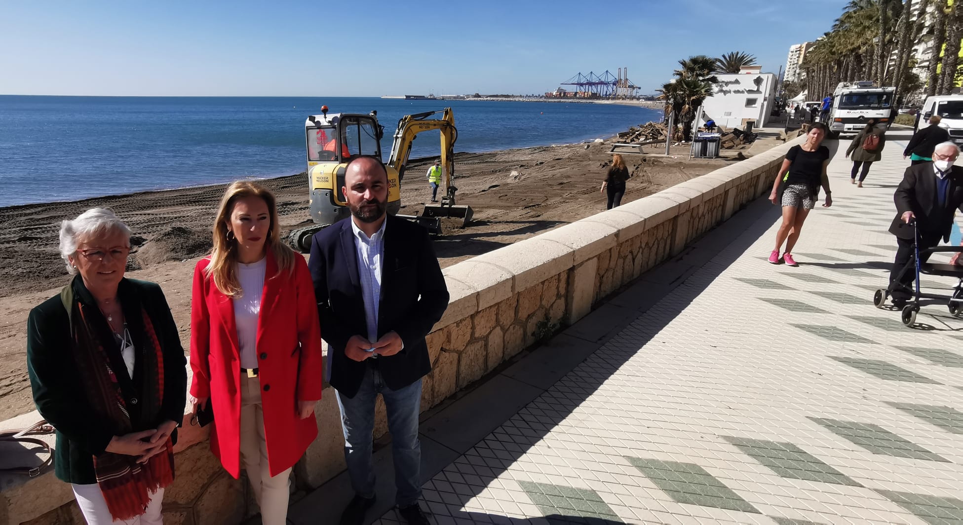 Beach in Malaga cityl.