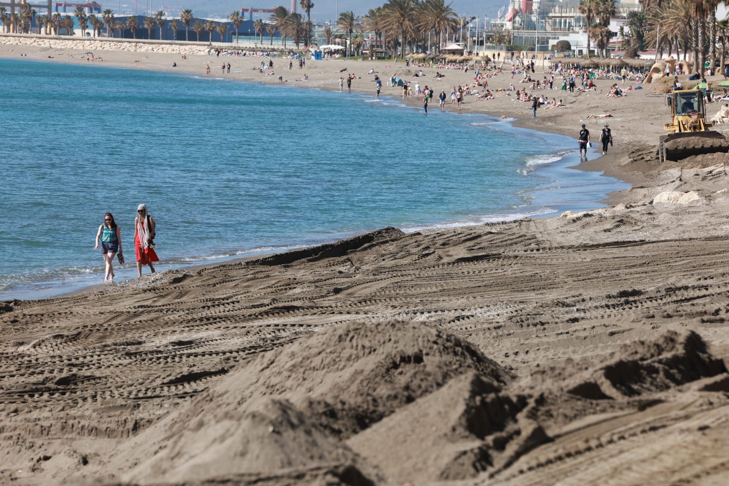 Working against the clock on the Huelin and La Malagueta beaches in Malaga city, and also on the beaches of Torremolinos