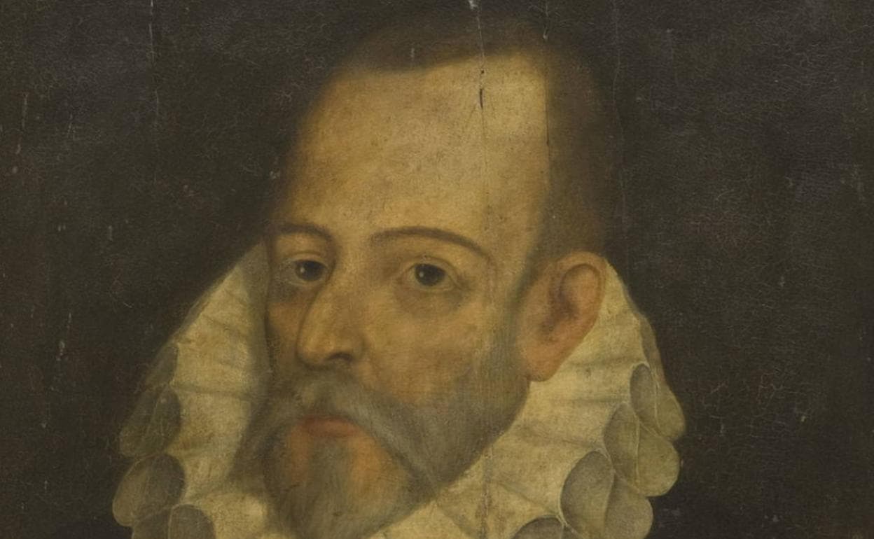 A portrait of Miguel de Cervantes by Juan de Jáuregui. 