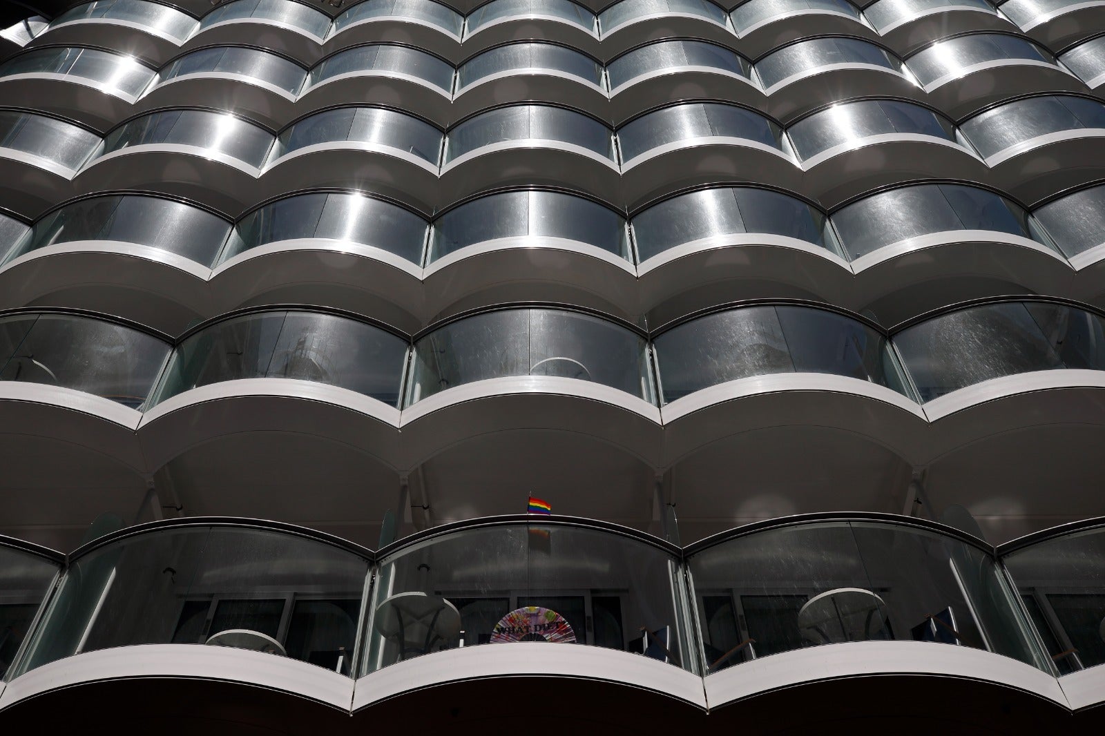 The Wonder of the Seas docks in Malaga, its first port of call in Spain.