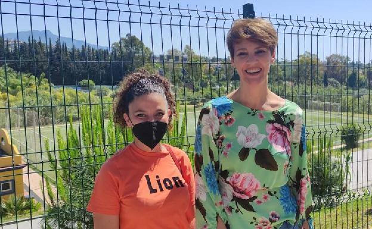 Emma Molina visiting the facilities. 