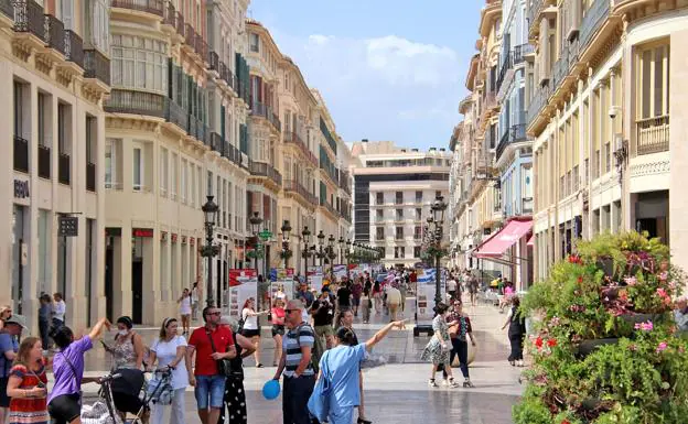 Calle Larios, in Malaga city centre, earlier this week 