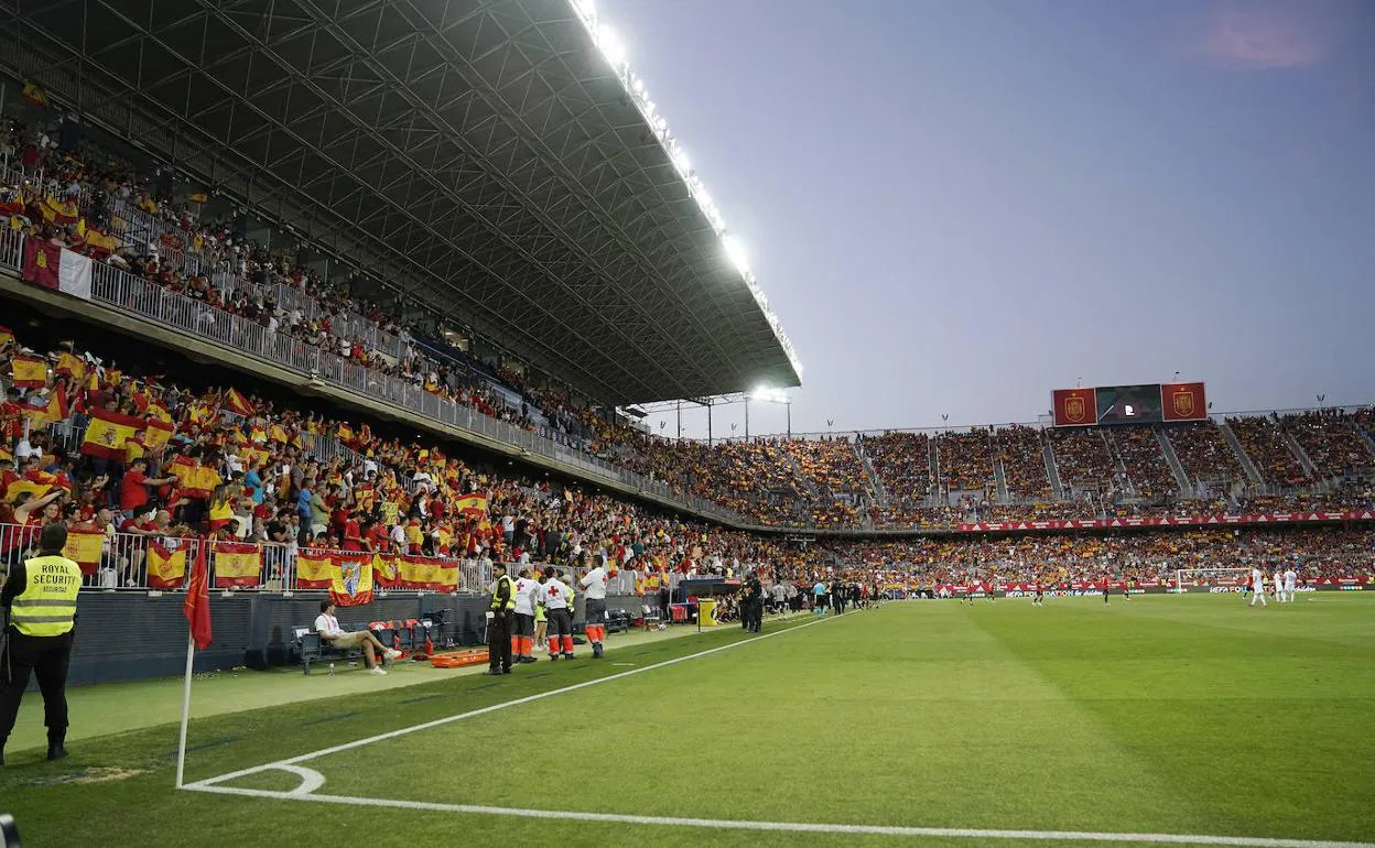 La Rosaleda during Spain's game there in June. 