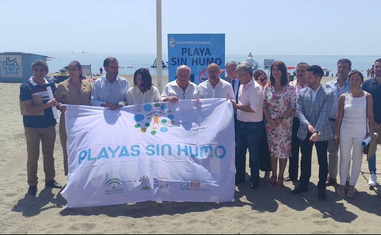 Jesús Aguirre, acting Andalusian minister for Health, in Estepona last week. 