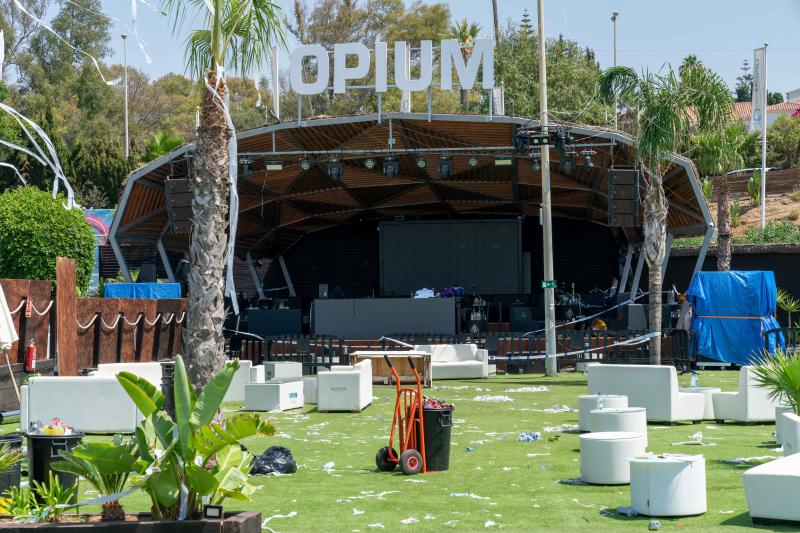 The scene the morning after the shooting.