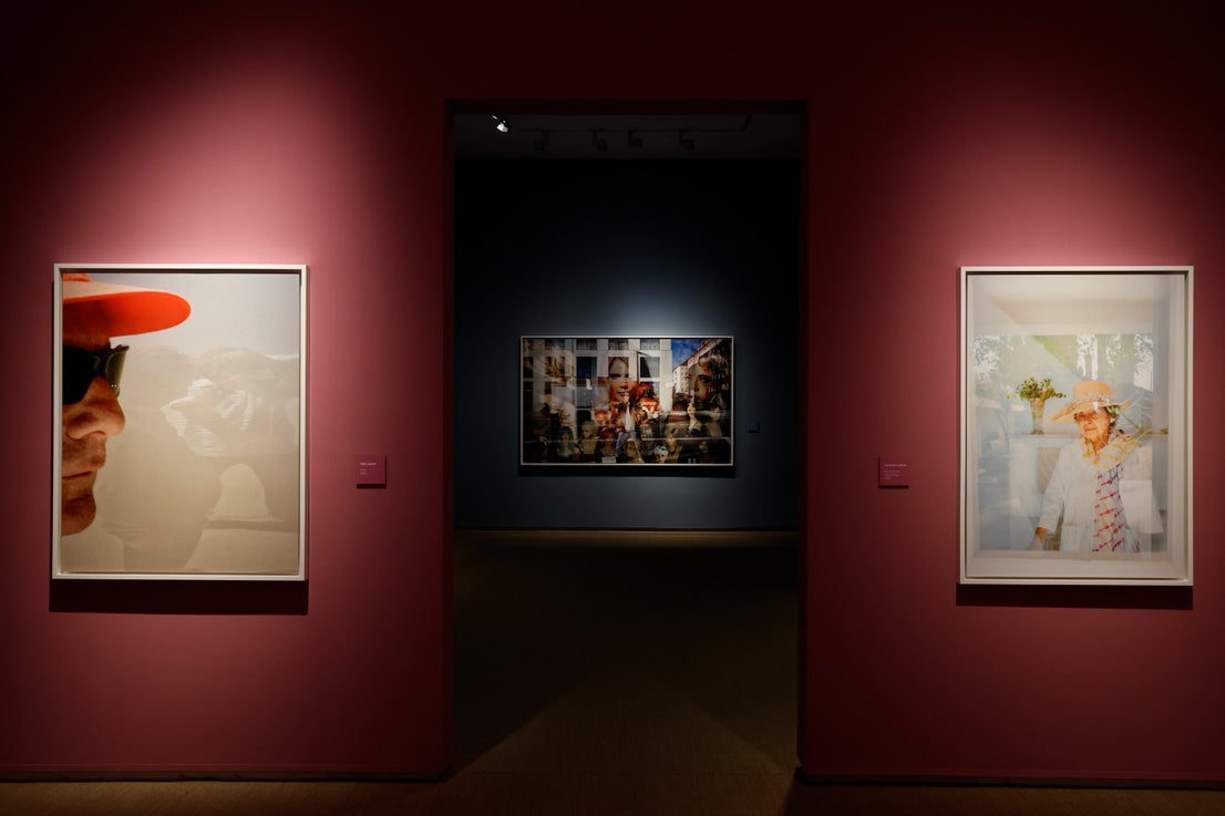 Hubertus von Hohenlohe with Emilia Garrido, at his exhibition in the Episcopal Palace. 