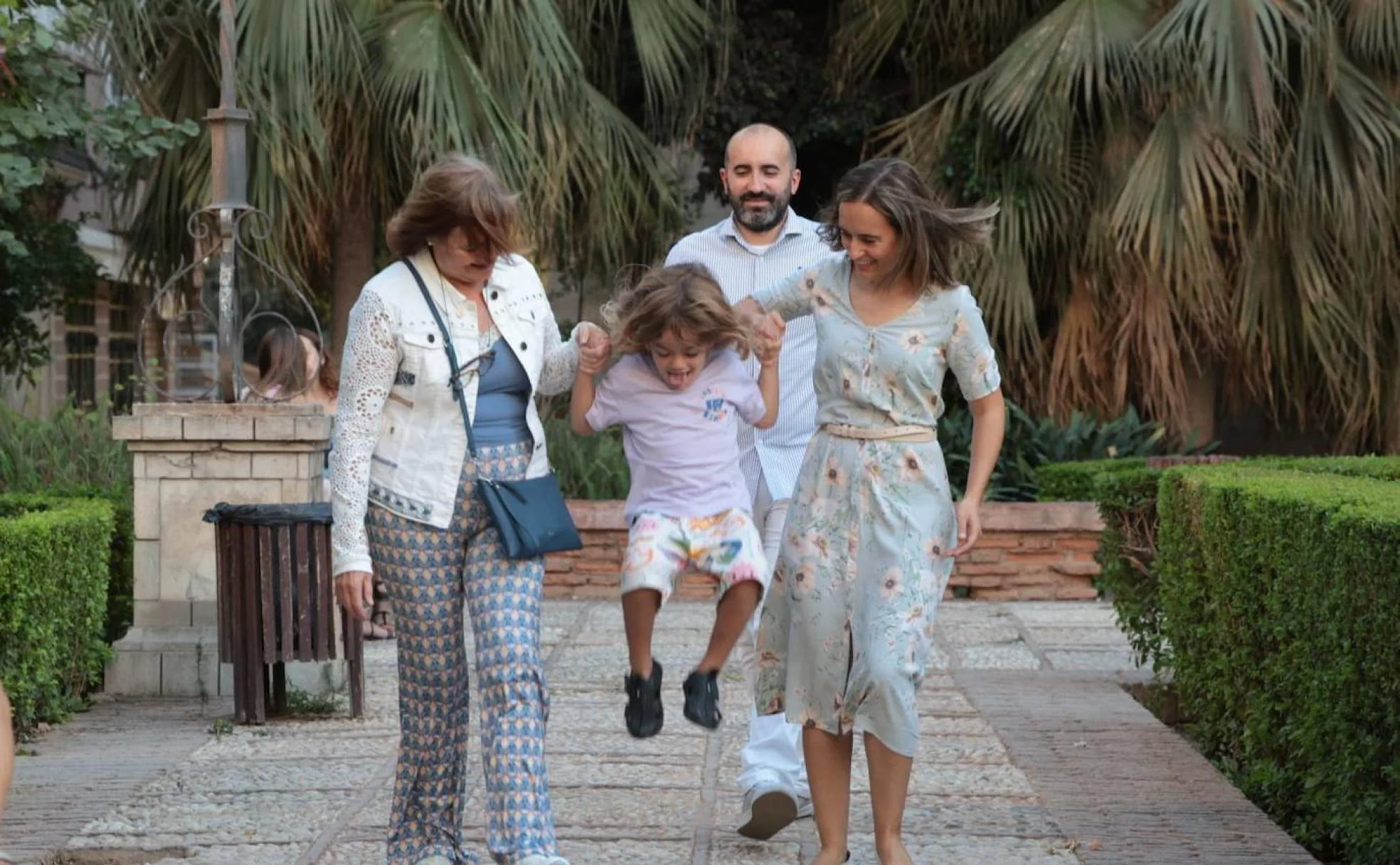 Leo with his family.