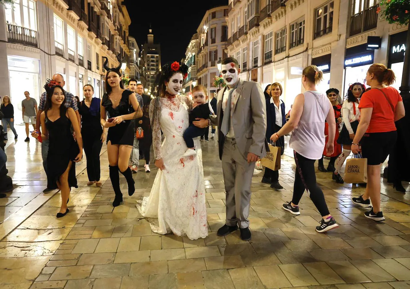 Halloween in the centre of Malaga. 