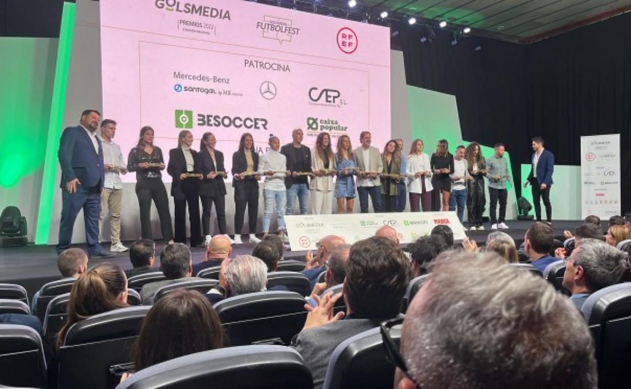Malaga CF women won three awards at the Premios Golsmedia. 