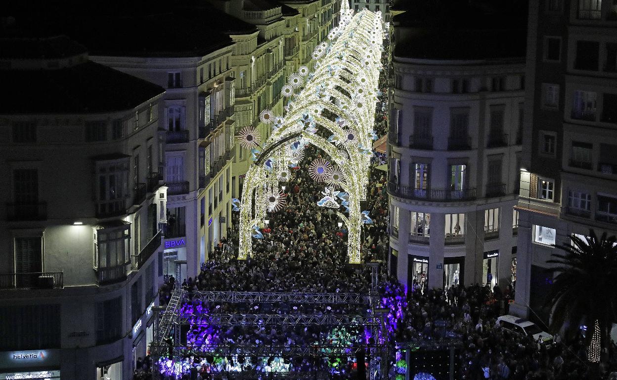 A file photograph of the Malaga Christmas lights. 