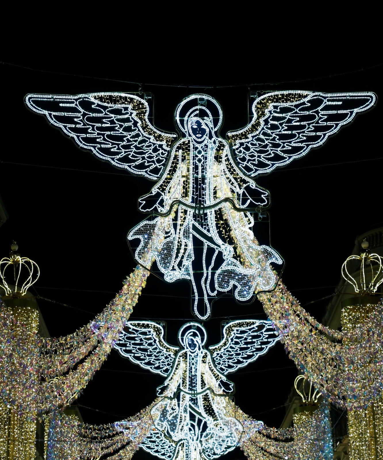 Christmas lights in Malaga city centre.