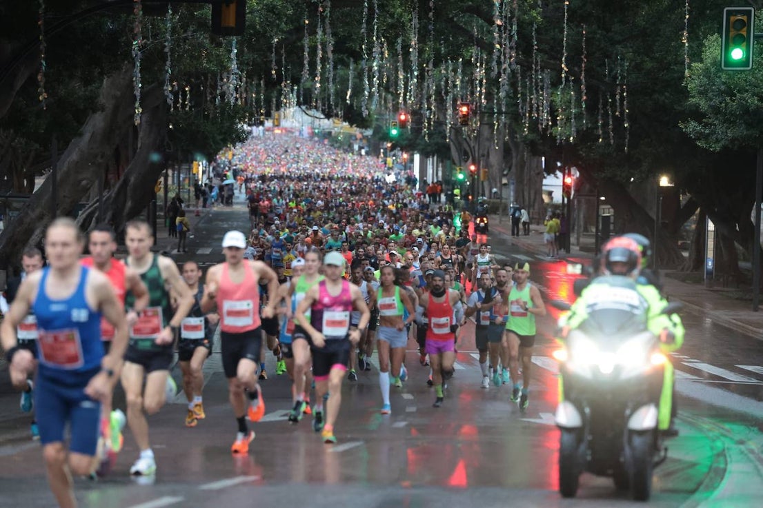 Runners in the Generali Malaga Marathon race on Sunday, 11 December 2022