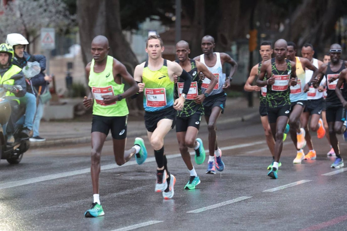 Runners in the Generali Malaga Marathon race on Sunday, 11 December 2022